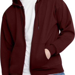 Hanes Men's EcoSmart Fleece Full-Zip Hoodie Sweatshirt