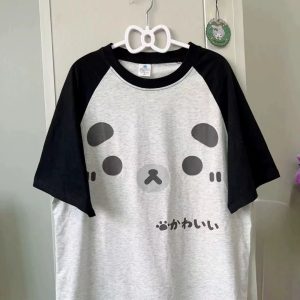 Panda Since Birth Sticker Graphic T-Shirt