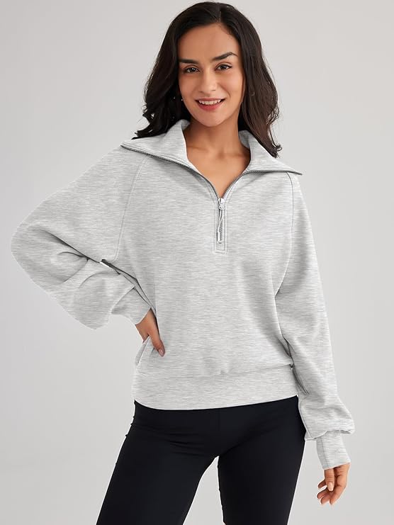 Trendy Queen Womens Zip Up Hoodies Jackets Cropped Sweatshirts Fleece Fall Outfits Casual Comfy Tops Winter Clothes 2025 - Image 4