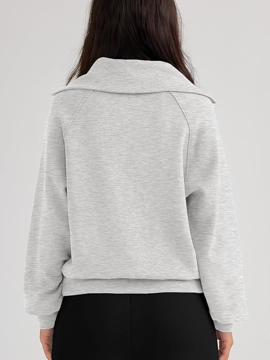 Trendy Queen Womens Zip Up Hoodies Jackets Cropped Sweatshirts Fleece Fall Outfits Casual Comfy Tops Winter Clothes 2025 - Image 3