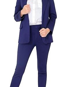 Women's Business Blazer Pant Suit Set for Work