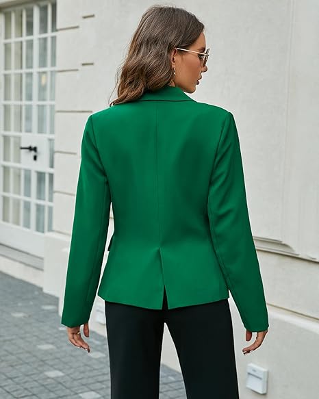 Womens Notched Lapel Pockets Button Work Office Blazer Jacket Suit - Image 4