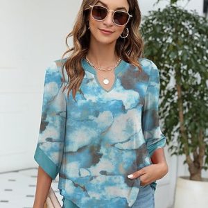 V-Neck Double Mesh Shirt