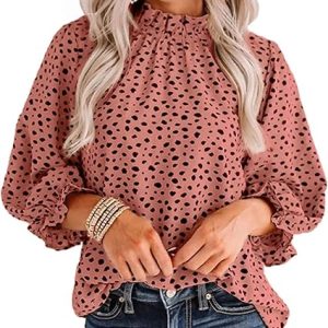 Women's Polka Dot Long Sleeve Shirt